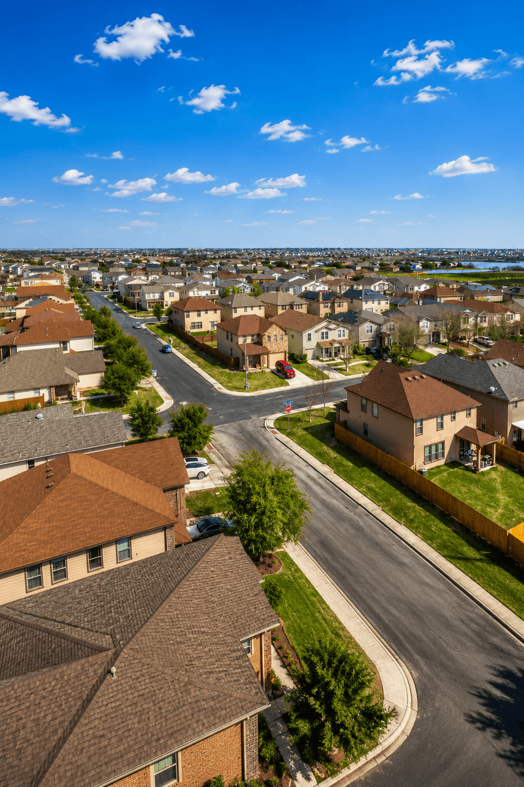 Homes and streets in Mission Hills, San Antonio